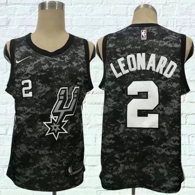 Men San Antonio Spurs #2 Leonard Black City Edition Nike NBA Jerseys->->NBA Jersey